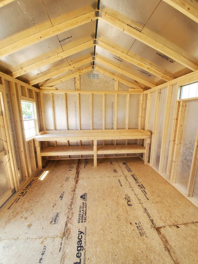 MARION Inventory: 12x16 Utility Building With Shelves & Workbench!
