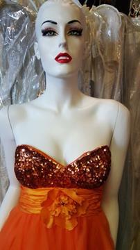 CINDERELLA BRAND HOMECOMING DRESS PUMPKIN COLOR