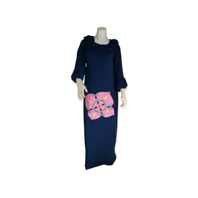 Multicolor Dark Green Embroidered Dress.