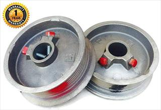 Garage Doors - Pair of Left & Right Hand Heavy Duty Lift Cable Garage Door Drums/Wheel replacement. Black & Red Torsion Cable Drums for Maximum 1/8" Cable