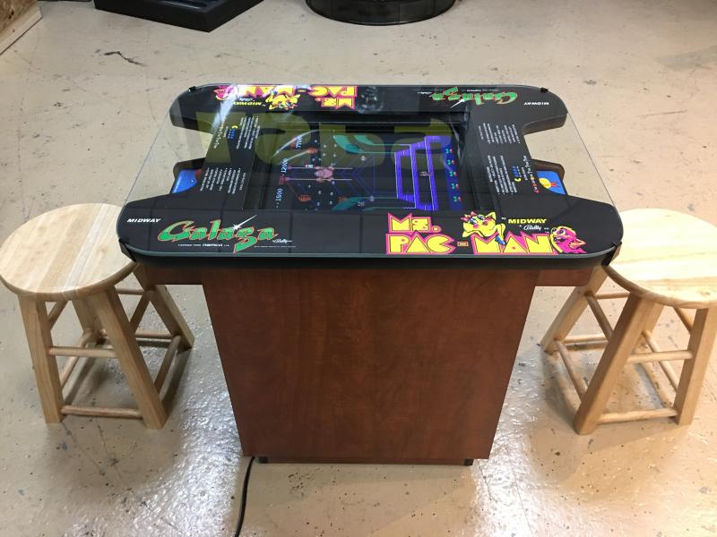 60 in 1 Cocktail Table Arcade Game with Stools