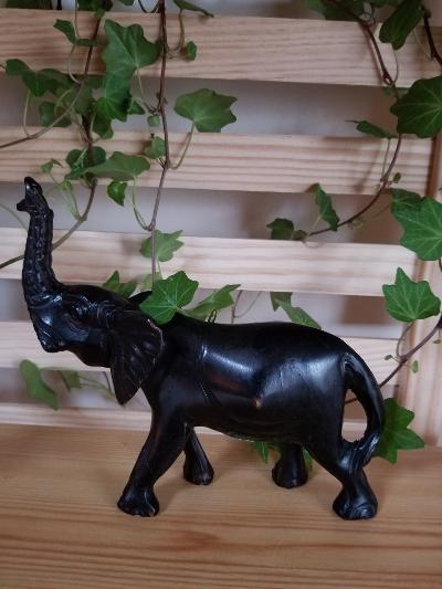 7" Ebony Wood Elephant