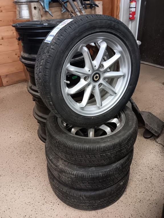 175/55R15 Kumho Solus Tires with 3 Bolt Rims Set of 4