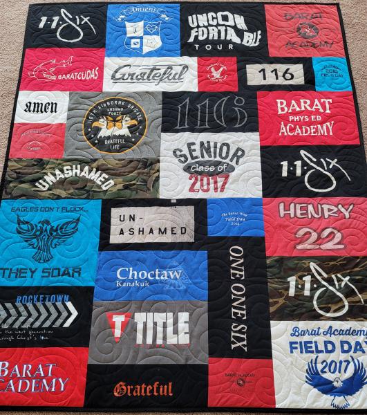 Mosaic T-shirt Quilt.