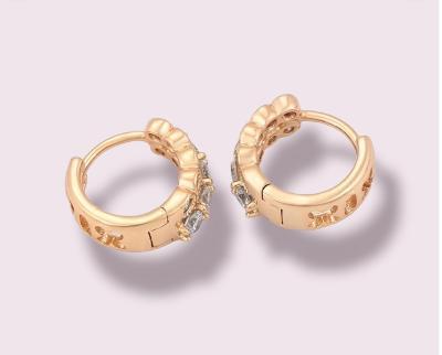 Elegant Ancient Royal Fashion Gold Filled Hoop Earrings