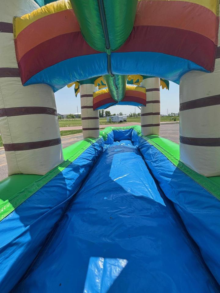 18' Tropical Single Lane Water Slide - 50' Long