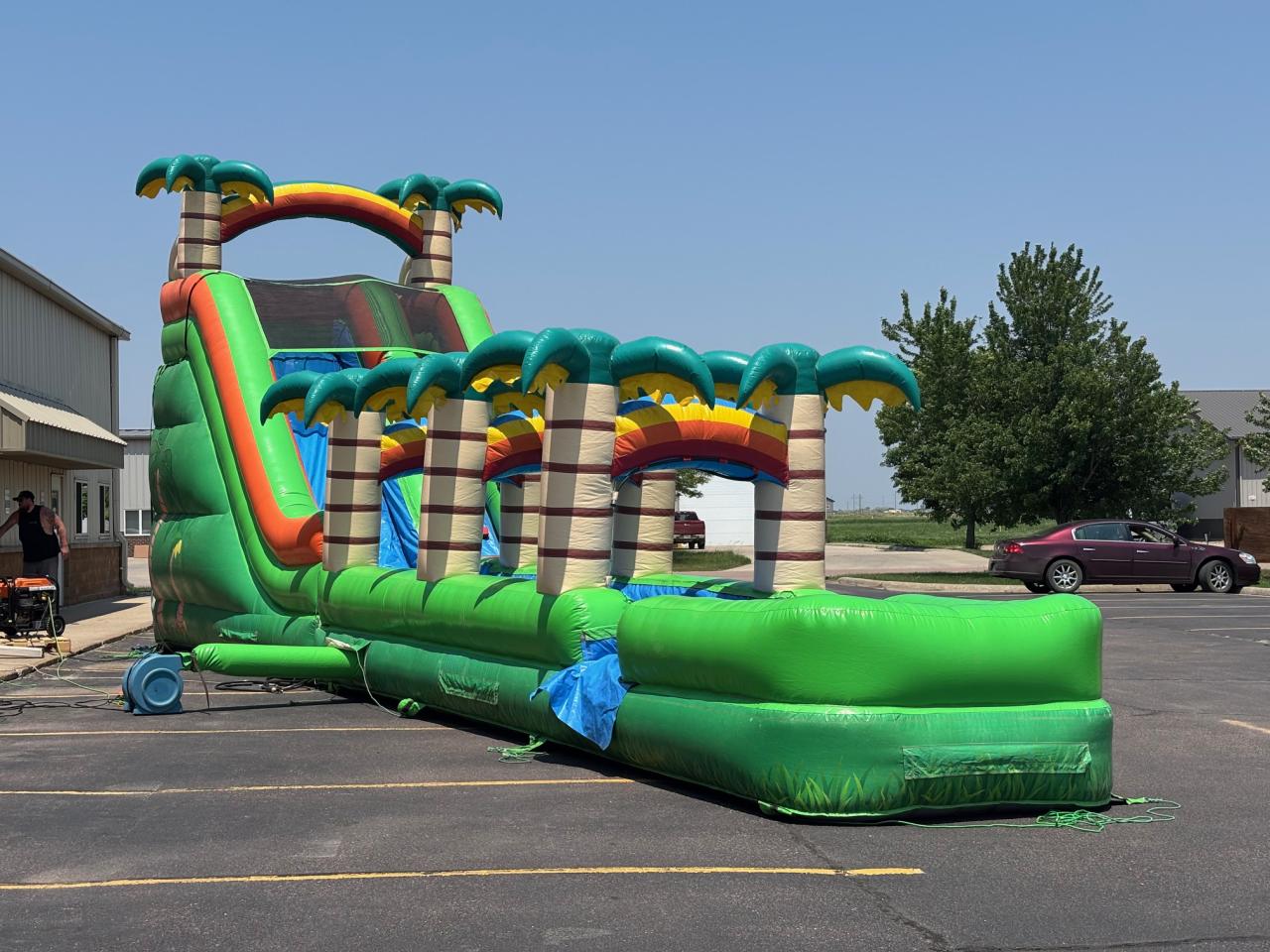 18' Tropical Single Lane Water Slide - 50' Long