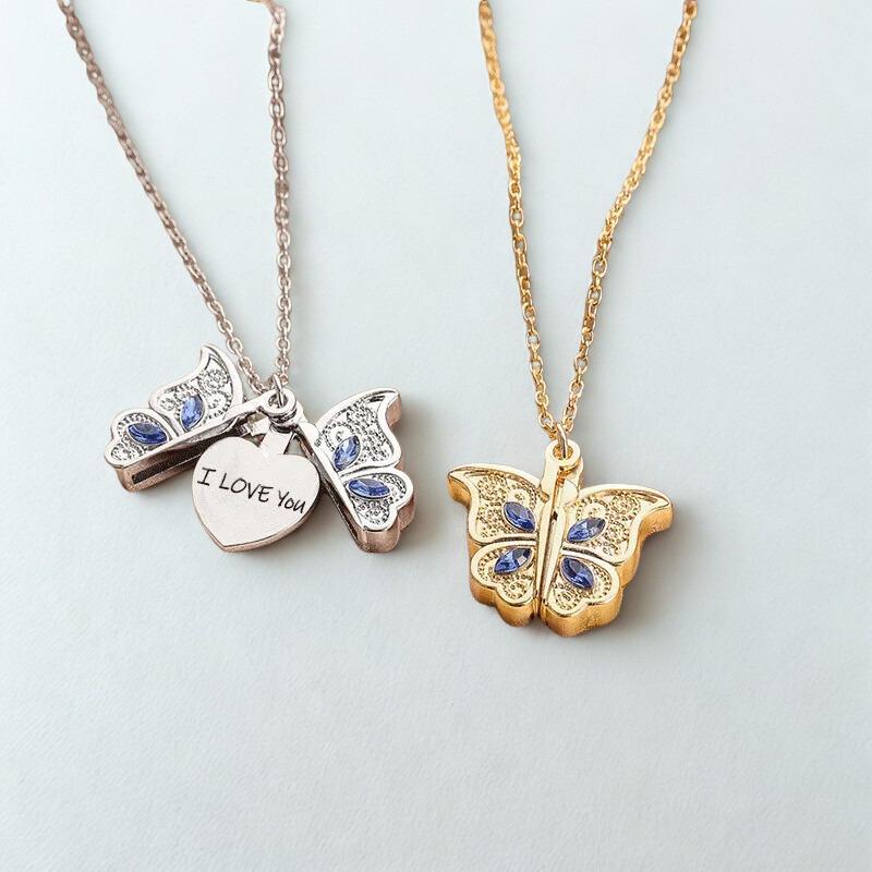 Butterfly Locket Necklace