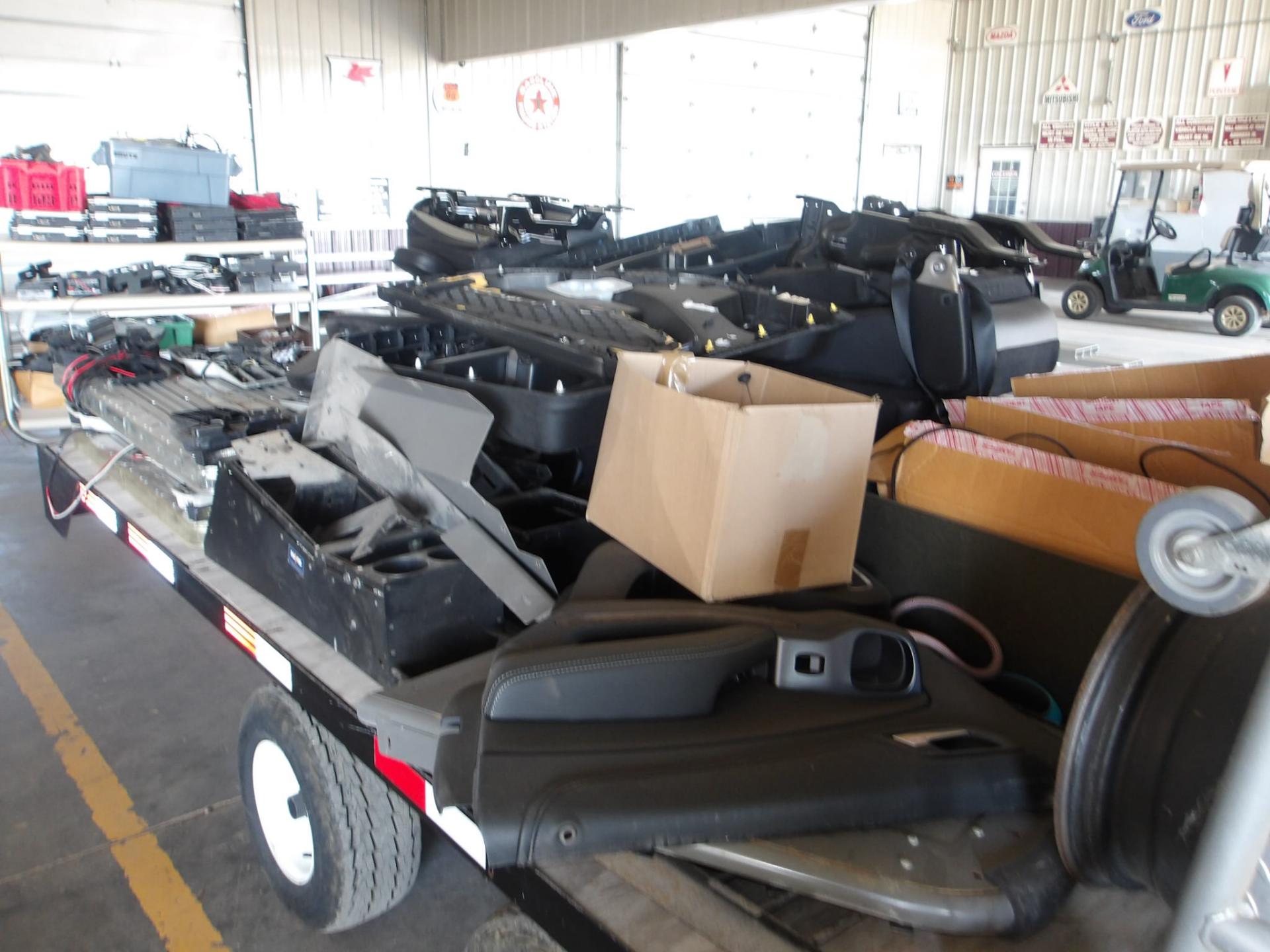 Abandoned property, Interior parts for police cars and retired electronic equipment from police vehicles.