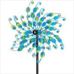 Regal 24" Wind Spinner Jeweled Peacock