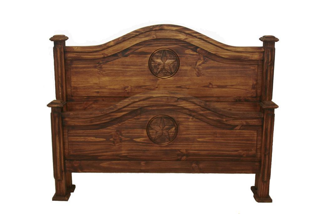 Queen Promo Bed W/Star Medio Finish