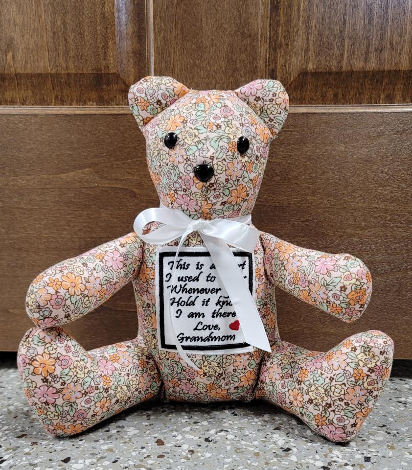 Memory Bear made from Loved Ones Shirts
