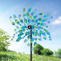 Regal 24" Wind Spinner Jeweled Peacock