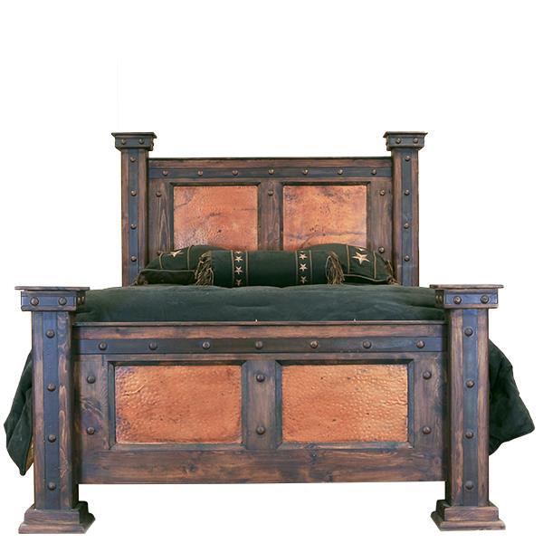 Queen Bed W/Copper Panels