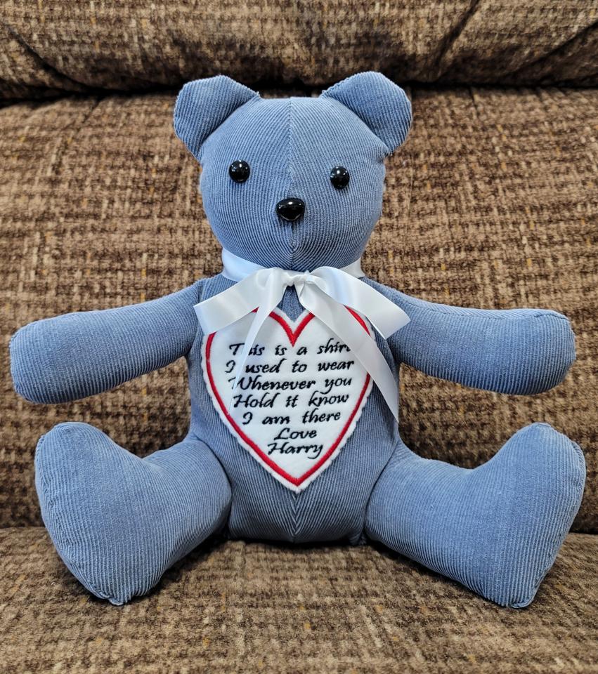 Memory Bear made from Loved Ones Shirts