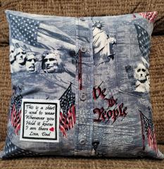 Memory pillow made from Loved Ones Shirts.