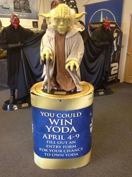 Life Size Star Wars Yoda with SUPER RARE Stand