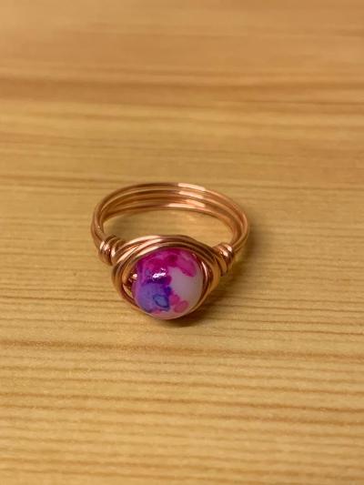 Multicolor Purple Copper Ring
