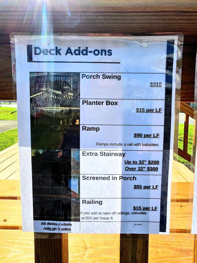 PRE-BUILT DECKS - 8 x 12 WITH STAIRS $2,695 + tax OR $250/Down & $125/Mo RENT TO OWN - NO CREDIT CHECK - EVERYONE APPROVED - MANY SIZES & COLORS AVAILABE!