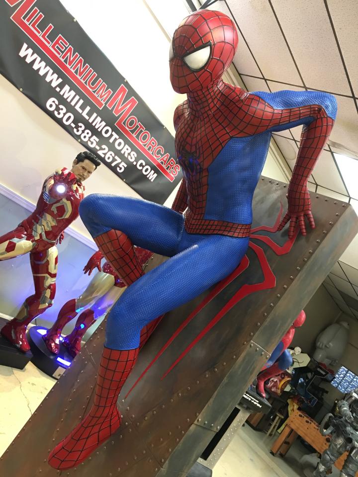 Life Size Marvel Amazing Spiderman 2 with Background Wall