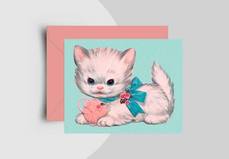 Knitting Kittens Greeting Cards