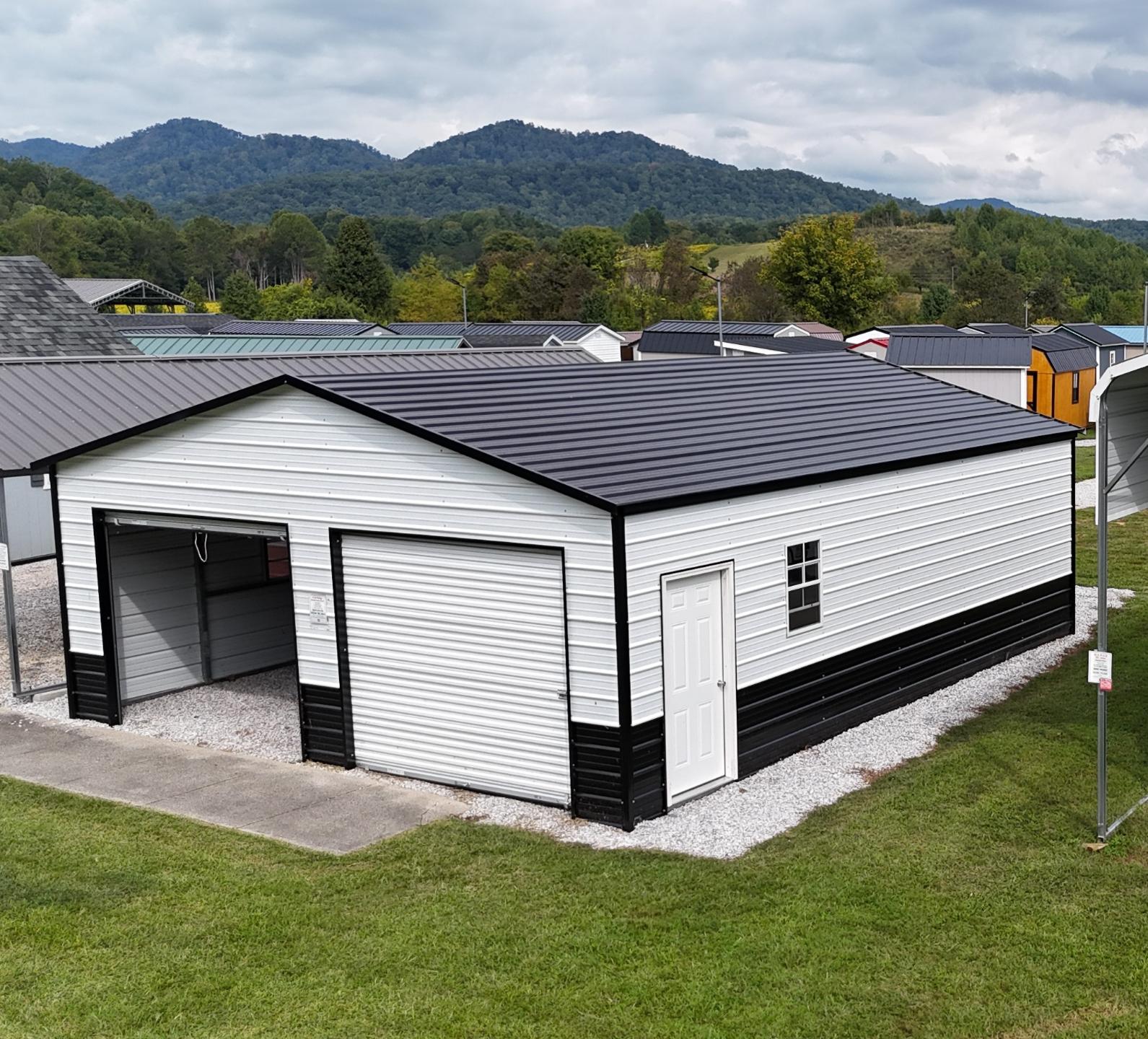 $2,763 OFF - ONLY $8,287 + tax - 24x30x9 BOXED EAVE ROOF GARAGE - NO CREDIT CHECK!