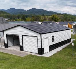 $2,763 OFF - ONLY $8,287 + tax - 24x30x9 BOXED EAVE ROOF GARAGE - NO CREDIT CHECK!