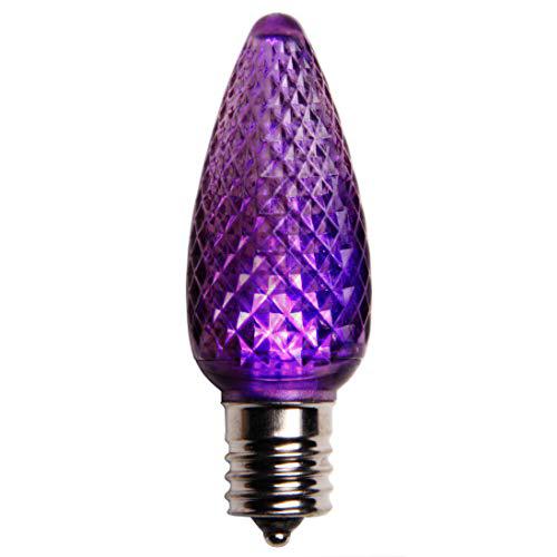 Lone Star Christmas Lighting Supplies: C9 LED Faceted Christmas Light Bulbs, E17 Base (25 pack)
