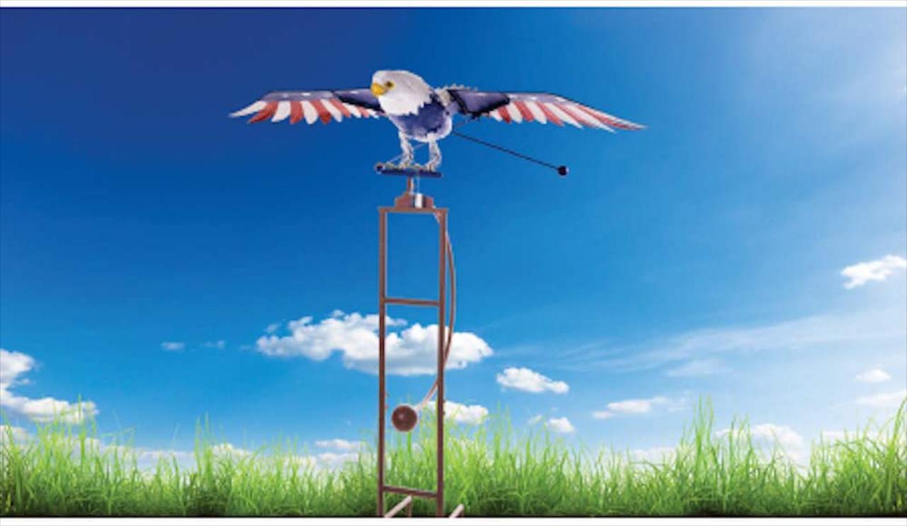 Garden Stake Rocking Patriotic Eagle