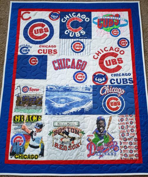 Mosaic T-shirt Quilt with Outer Border.