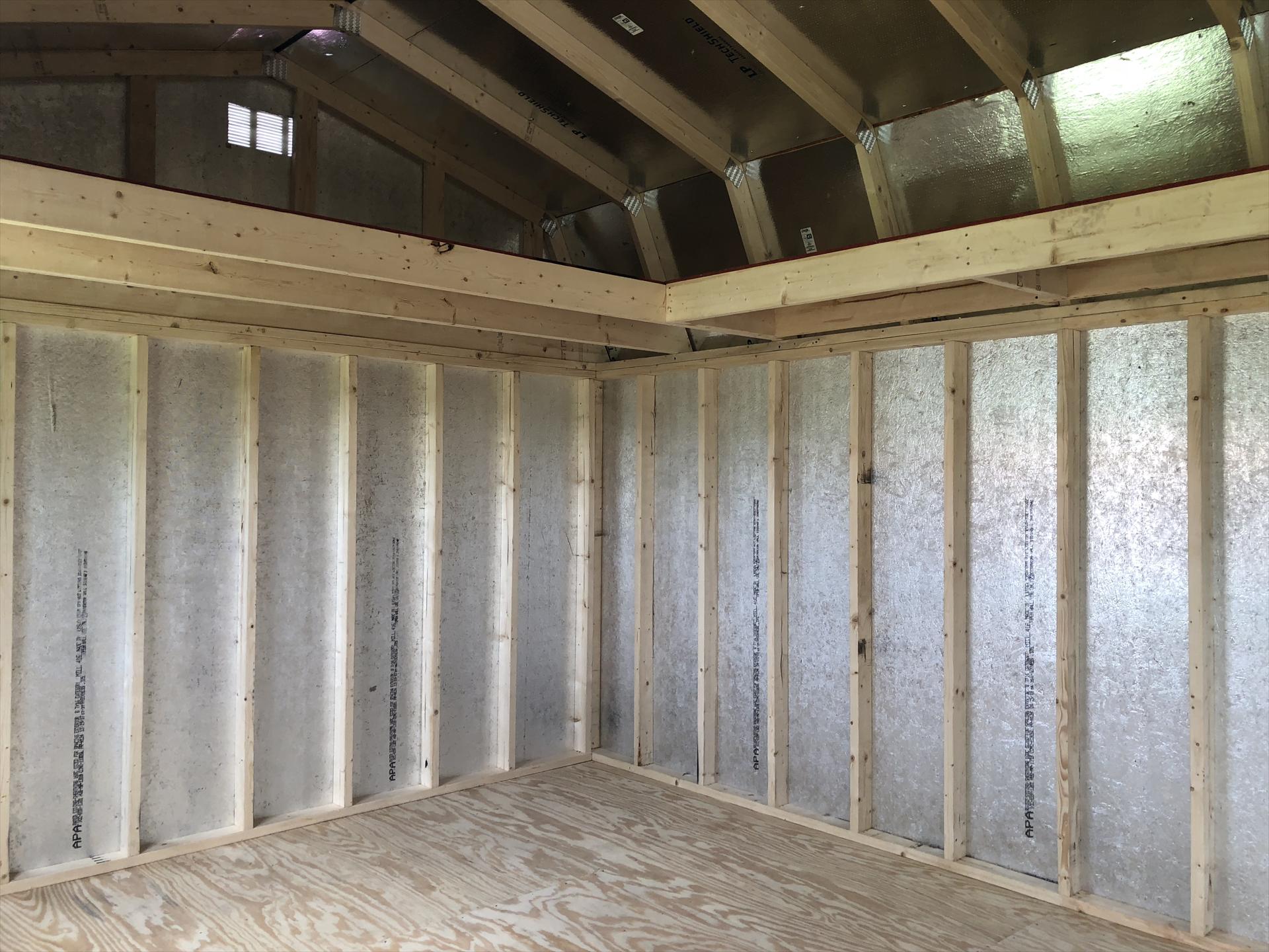 12x24 Lofted painted Garden Shed