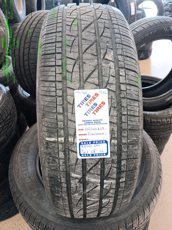 255/60R19 Firestone Destination LE3 Tires Set of 4