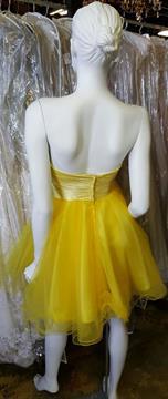 TULLE HOMECOMING DRESS LET'S FASHION CANARY YELLOW