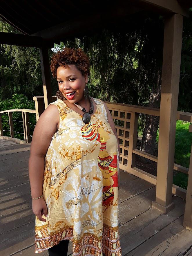 African Print Umbrella Dress.