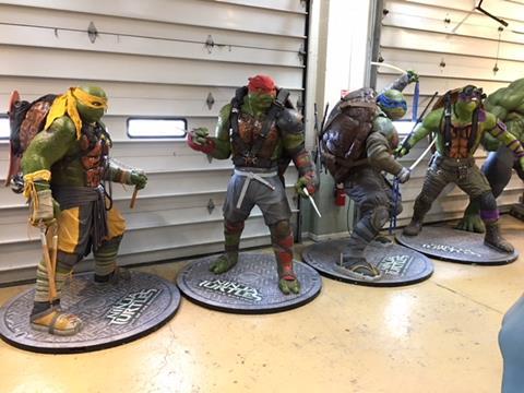 Life Size TMNT Teenage Mutant Ninja Turtles Full Size Paramount Pictures