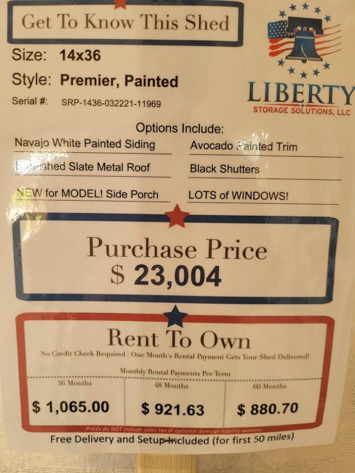 Marion - 14x36 PREMIER SIDE PORCH