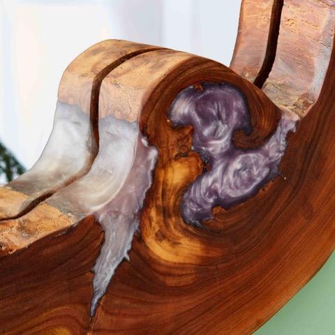Elm and grey lavender mirror