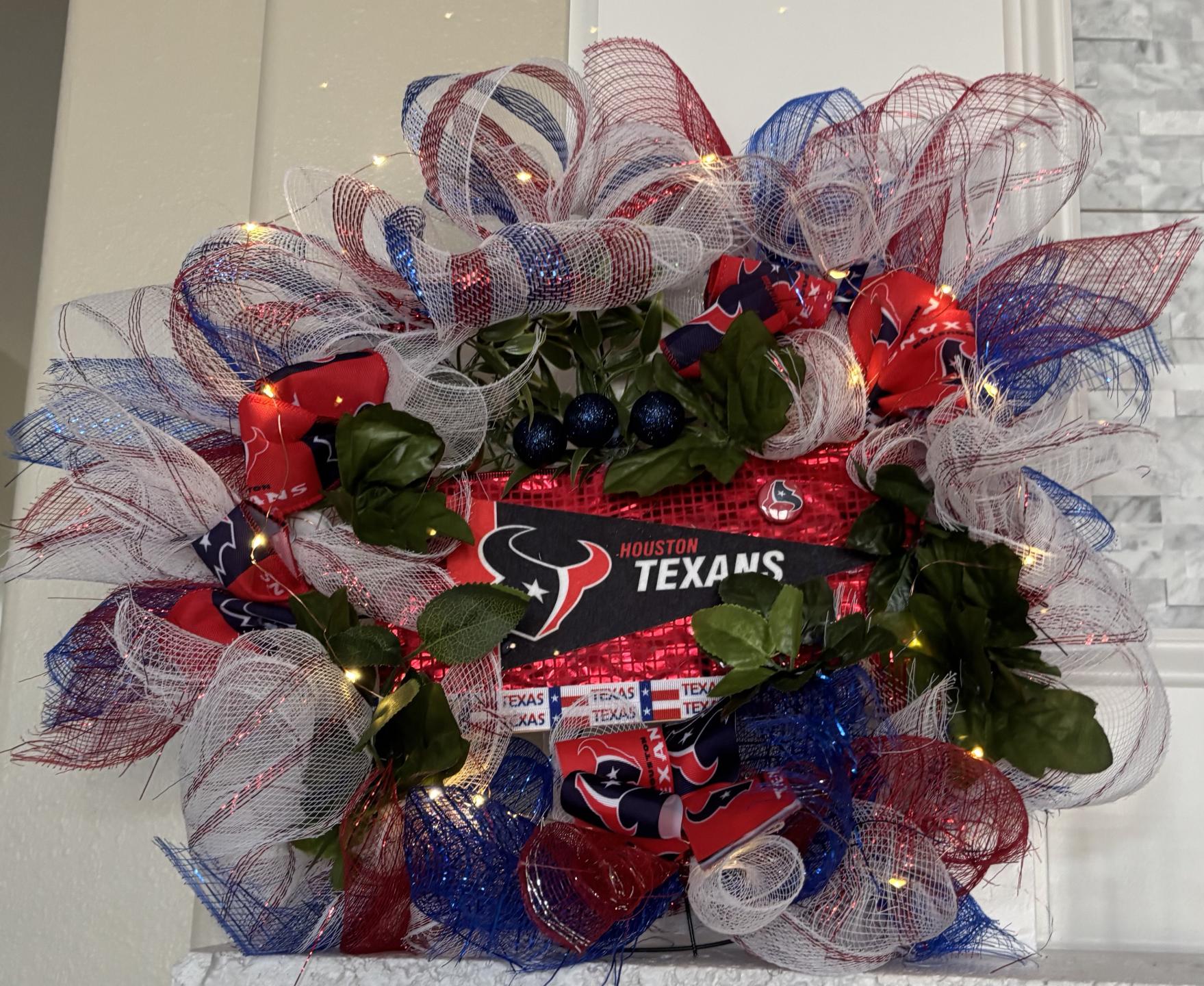 Houston Texans Handcrafted Door Wraths