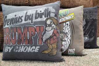Memory pillow made from Loved Ones Shirts.