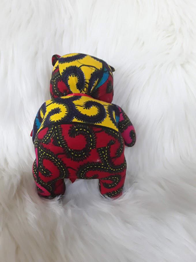 Handmade Ribbon Bow Tie Teddy Bear.
