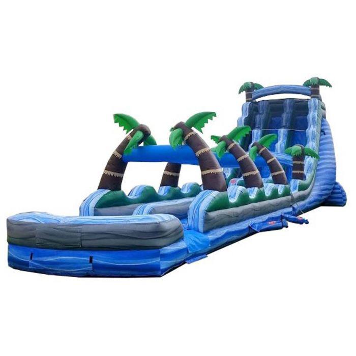 22' Island Dual Lane Water Slide - 65 Feet Long!