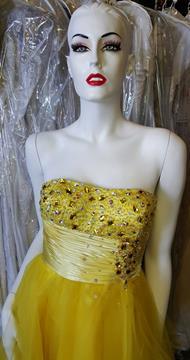 TULLE HOMECOMING DRESS LET'S FASHION CANARY YELLOW