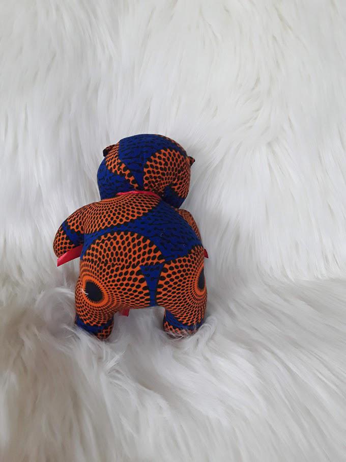 Handmade Ribbon Bow Tie Teddy Bear.