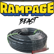 Rampage Beast 200ft Smooth Gray 3/8" Double Wire Hose 7300 PSI Hose