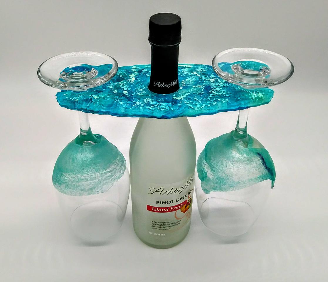 Blue wine butler.