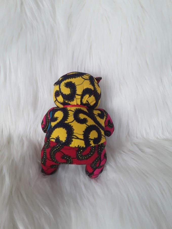 Handmade Ribbon Bow Tie Teddy Bear.