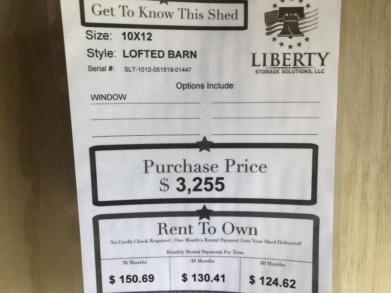 10x12 Lofted Barn with window