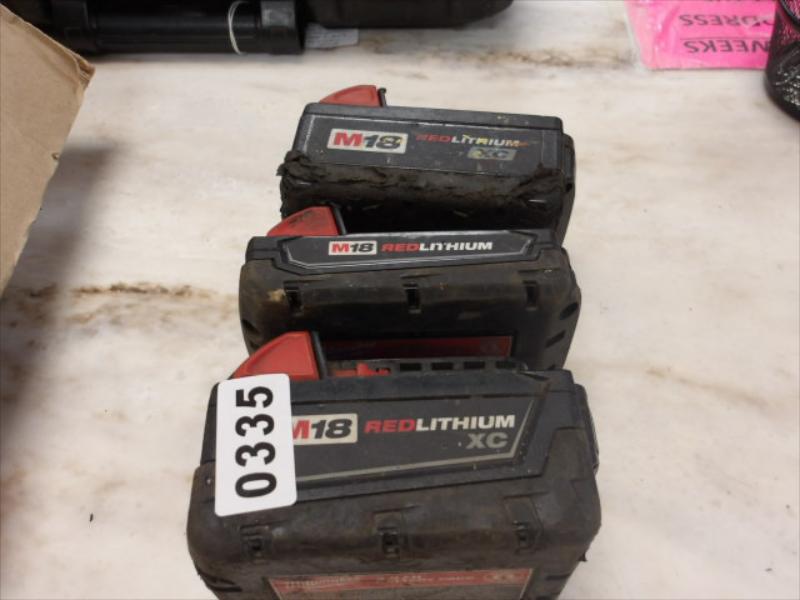 335  3 MILWAUKEE BATTERIES