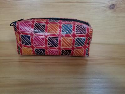 Colorful Lined Leather Pouch
