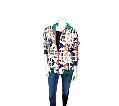 Unisex African Print Bomber Jacket